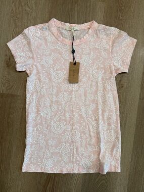 Pink Floral Short Sleeve Tee